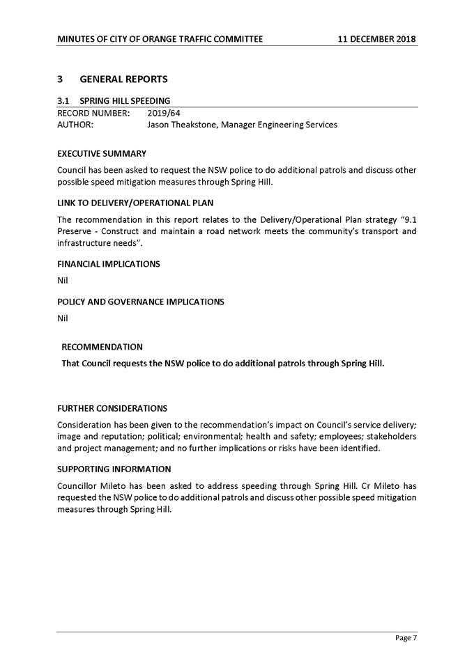 Agenda of Infrastructure Policy Committee - 5 March 2019