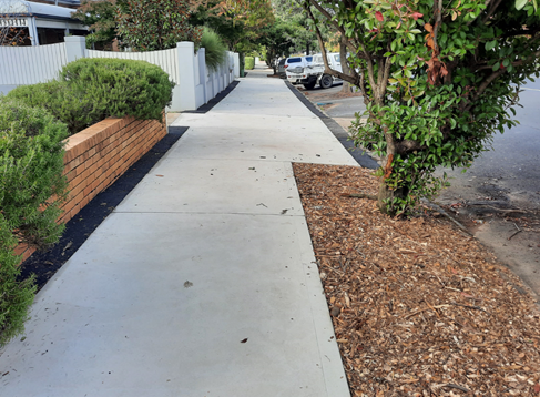 A picture containing outdoor, ground, tree, sidewalk

Description automatically generated